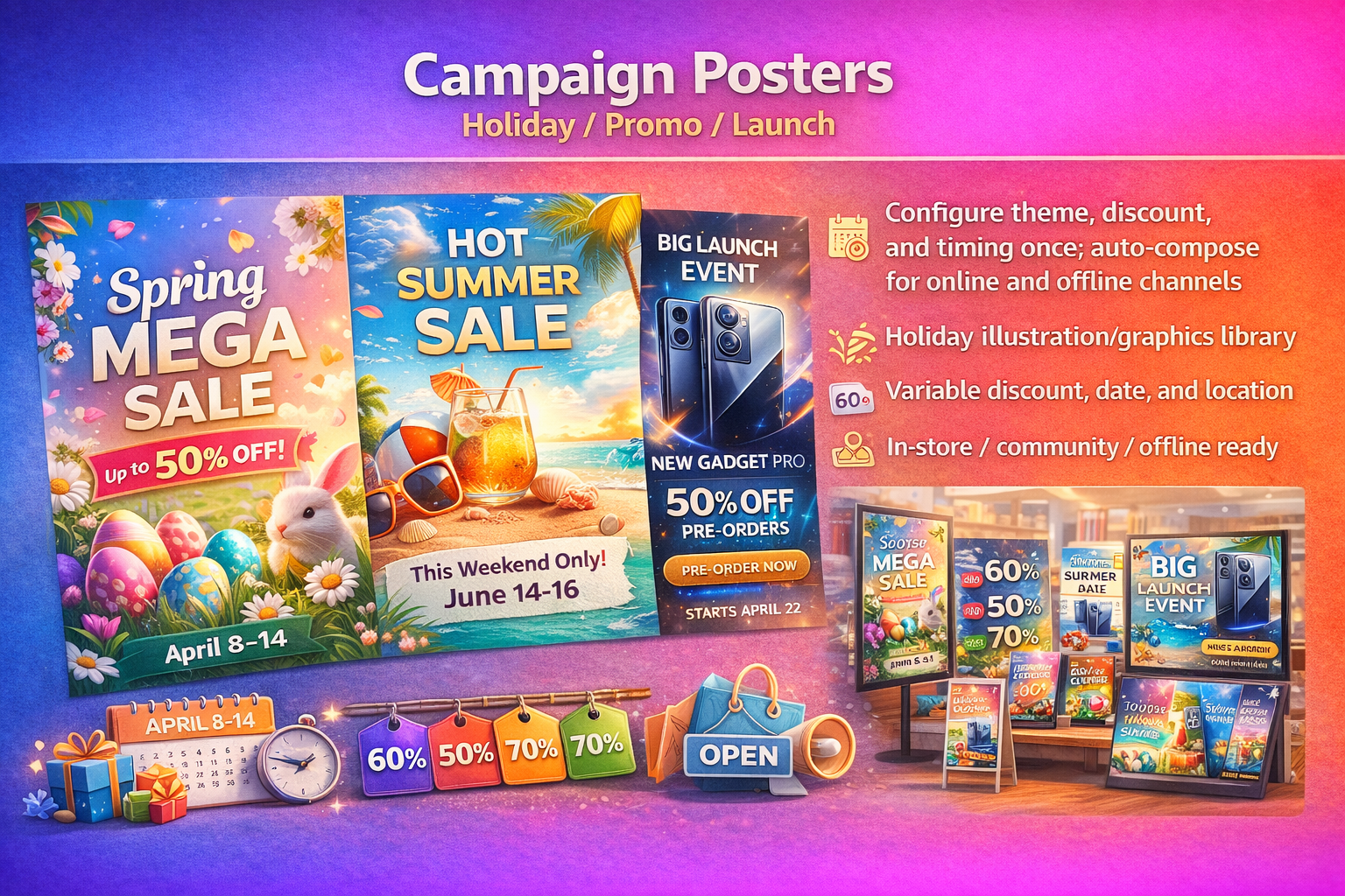 Campaign posters generation